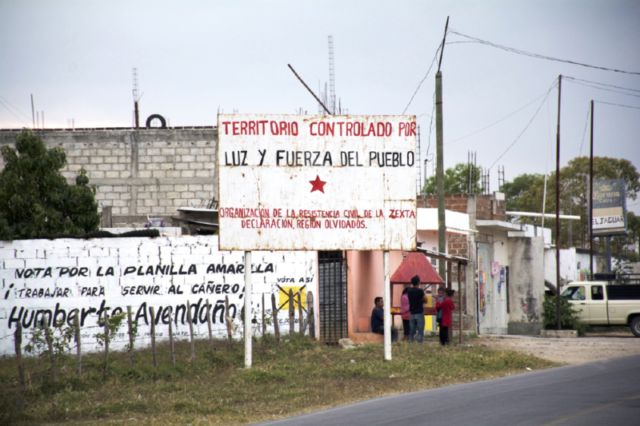 Territory under control of Luz y Fuerza de Pueblo -  Lázaro Cardenás Municipality, Chiapas. January 2017 Territory under control of Luz y Fuerza de Pueblo -  Lázaro Cardenás Municipality, Chiapas. January 2017