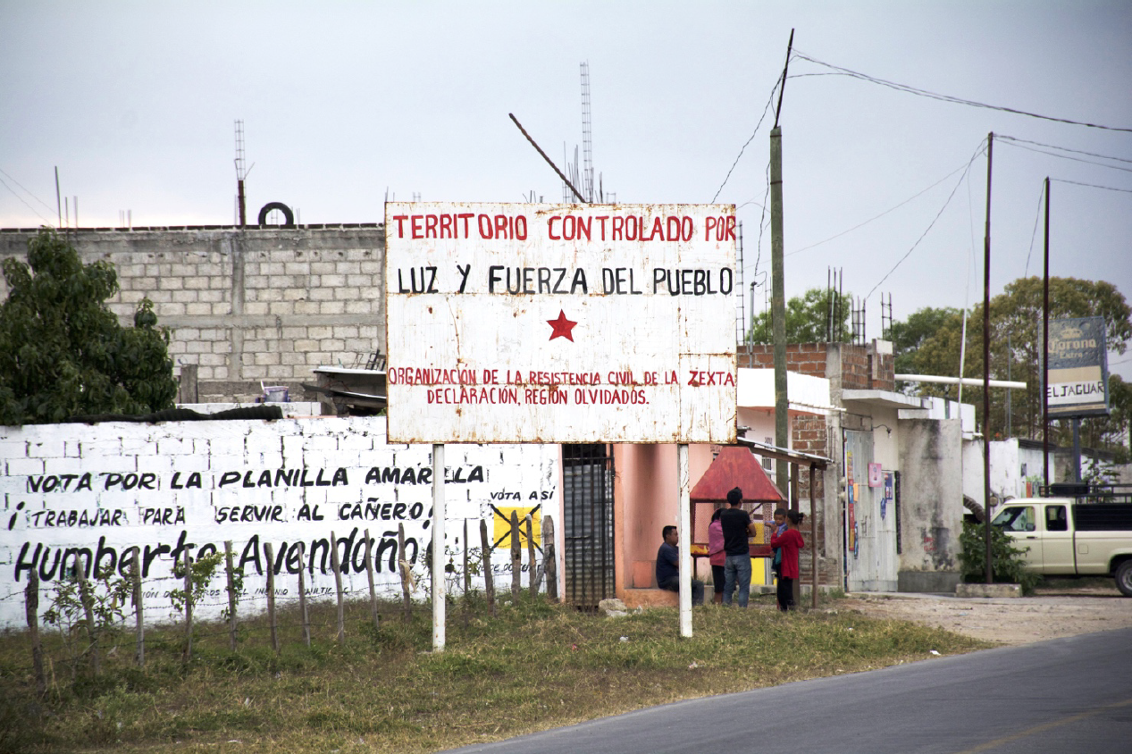 Territory under control of Luz y Fuerza de Pueblo -  Lázaro Cardenás Municipality, Chiapas. January 2017